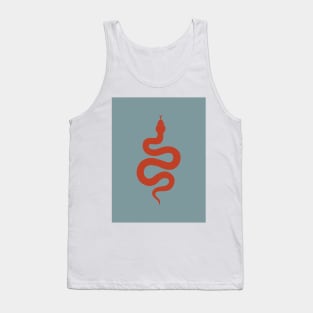 Snake Charm Red & Teal Tank Top